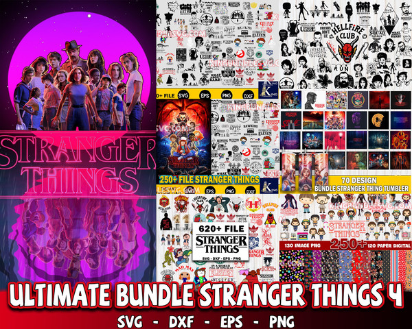 70 Stranger Things Inspired Tumbler Designs - PNG Files