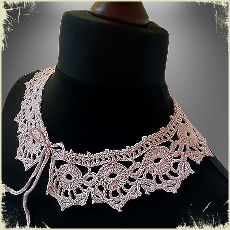 Crochet Collar Ivory / Lace Collar/ Crochet Necklace/ Retro Collar