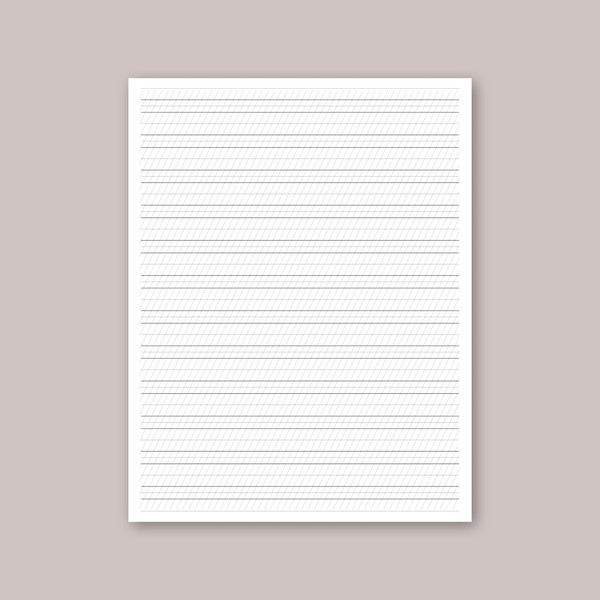 Calligraphy Practice Paper. Printable calligraphy paper. Let