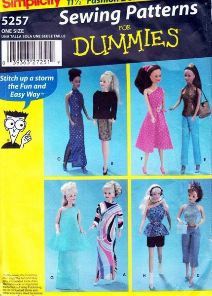 Sewing patterns for dummies Barbie doll Fashion doll clothes.jpg