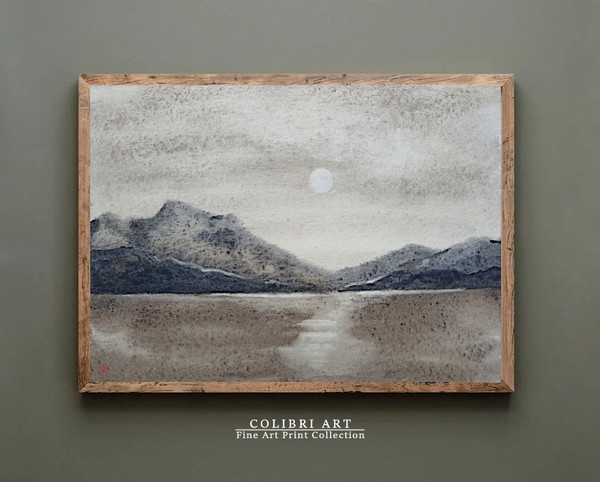 Mountain Lake Wall Art Neutral Print Moon 6 N15.jpg