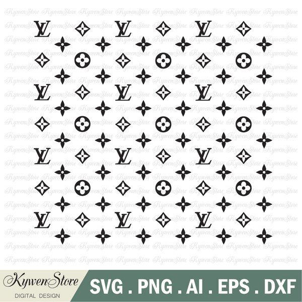 Louis Vuitton Logo SVG, Louis Vuitton SVG, Louis Vuitton Pattern SVG, LV  SVG, PNG, DXF, EPS, For Cricut & Silhouette