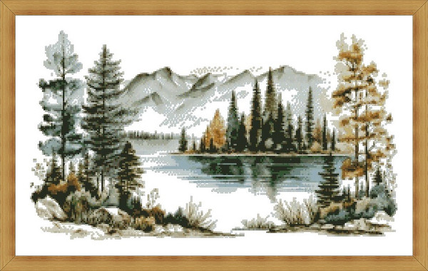 Watercolor Lake And Trees2.jpg