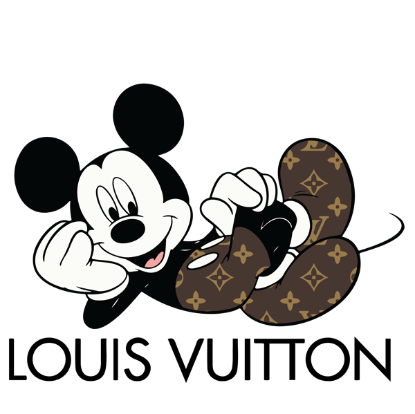 Mickey Mouse Louis Vuitton Svg, Mickey Lv Logo Svg, Louis Vu