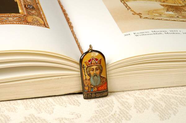 Holy Prince Vladimir icon pendant