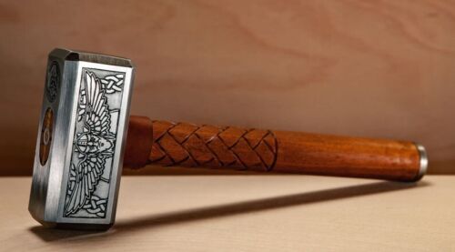 Powerful Handforged Thor Viking Hammer - Carbon Steel Blacksmith Tool with Kalapax Engraving (5).jpg