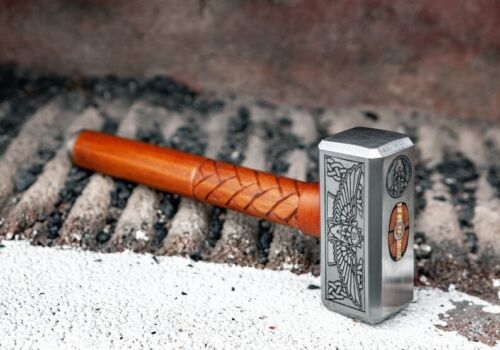 Powerful Handforged Thor Viking Hammer - Carbon Steel Blacksmith Tool with Kalapax Engraving (11).jpg
