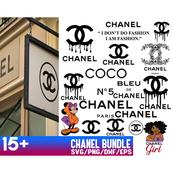 15 Filles Chanel Bundle Svg, Chanel Logo Svg, Floral Chanel - Inspire Uplift