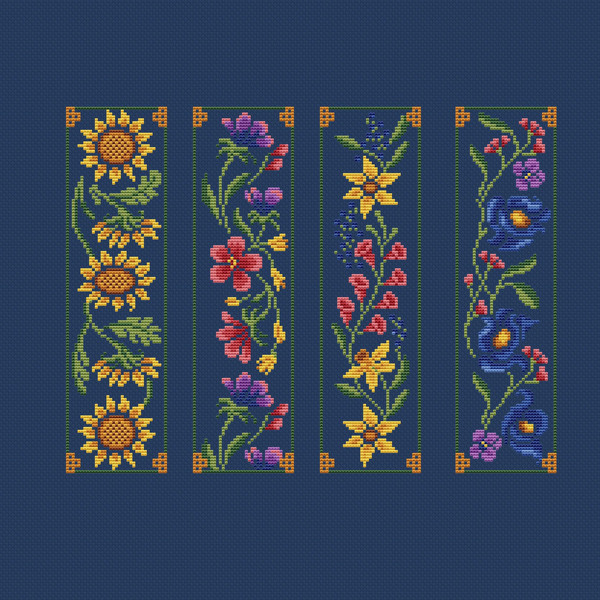 25 Floral Bookmark Cross Stitch Patterns – Cross-Stitch