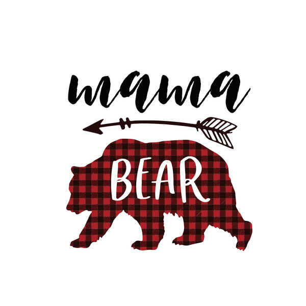 Mama Bear Buffalo Plaid Tumbler - Free Shipping