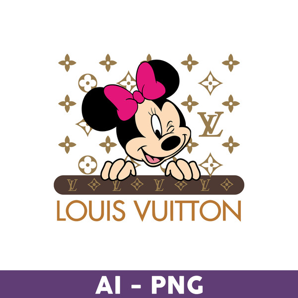 Minnie Mouse Louis Vuitton Png, Minnie Png,Louis Vuitton Log