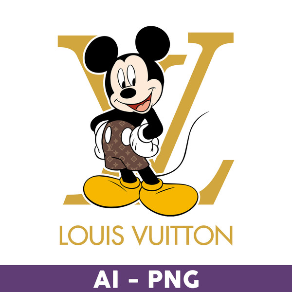 Mickey Mouse LV Png, Louis Vuitton Logo Png, Mikey Mouse Png - Inspire  Uplift