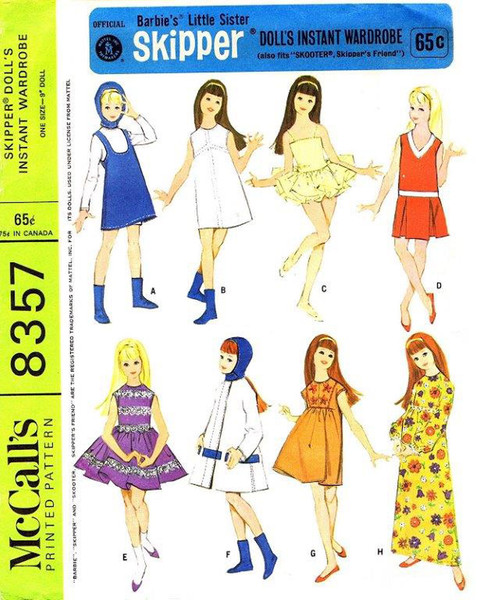 McCall's 8357, Doll clothes patterns for Barbie's Little sis - Inspire  Uplift