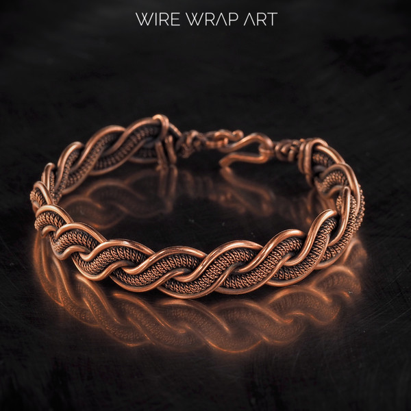 bracelet bangle handmade wrapping jewelry woven weaved jewellery antique style 7th 22nd anniversary gift (4).jpeg
