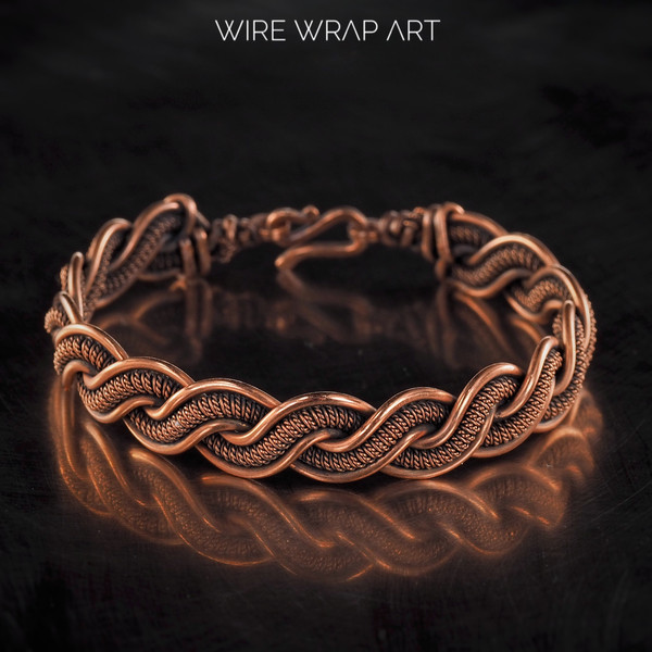 bracelet bangle handmade wrapping jewelry woven weaved jewellery antique style 7th 22nd anniversary gift (6).jpeg