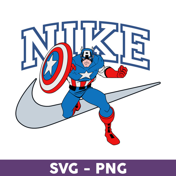 natural tormenta pedazo Nike Captain America Svg, Captain America Svg, Nike Logo Fas - Inspire  Uplift