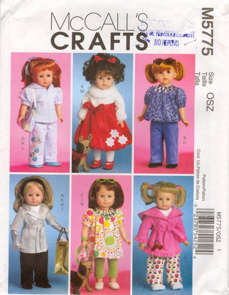 McCall's 5775 Doll clothes patterns for 18 Inch dolls.jpg