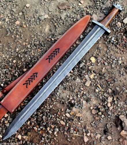 Mother's-Day-Hand-Forged-Damascus-Steel-Viking-Sword-Medieval-Sword-With-Sheath-Functional (4).jpg