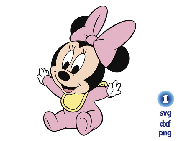 disney baby minnie svg, baby minnie mouse svg, baby mouse sv - Inspire  Uplift
