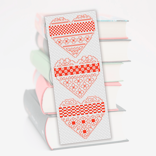 bookmark cross stitch pattern blackwork