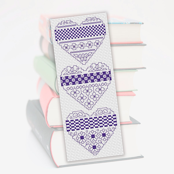 modern blackwork pattern bookmark