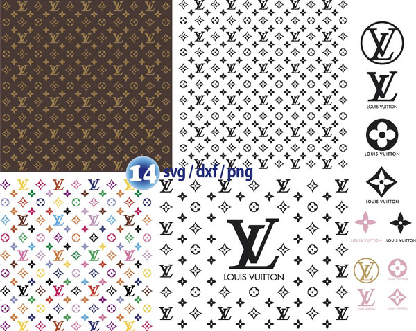 Louis Vuitton pattern svg, fashion brand svg, luxury brand s
