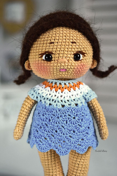 Crochet doll pattern 8 inch (20cm) - Inspire Uplift