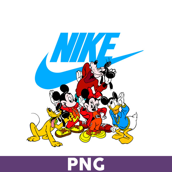 Mickey and Friends Nike Png, Mickey Mouse Png, Disney Swoosh - Inspire ...