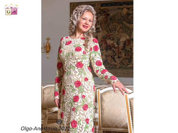 Irish Crochet Lace Pattern - Long Sleeve Floral Print Wedding Dress with Roses PDF (4).jpg