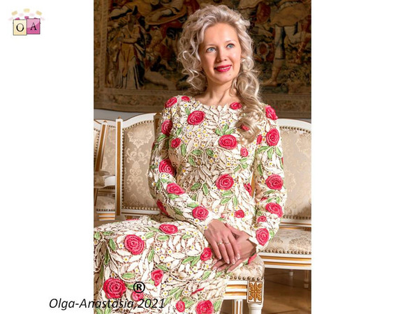 Irish Crochet Lace Pattern - Long Sleeve Floral Print Wedding Dress with Roses PDF (7).jpg