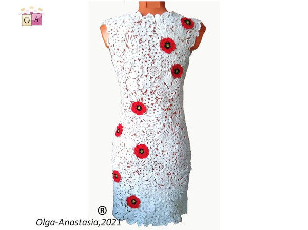 Irish crochet lace patterns Dress with poppies  (6).jpg