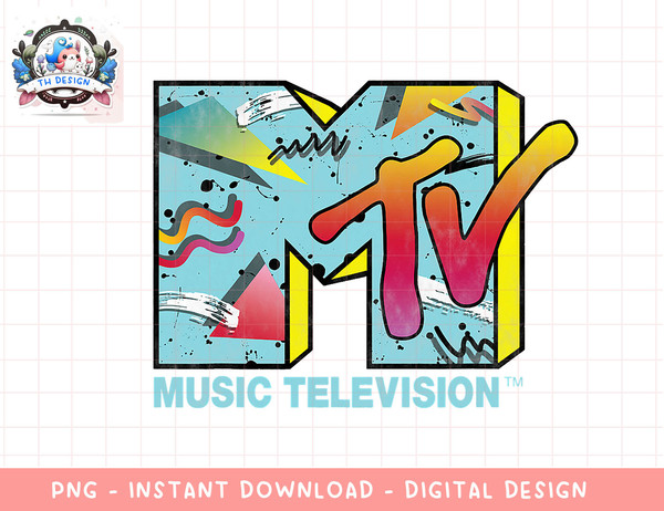 Classic MTV Logo 80s Print Design png, digital download, ins - Inspire ...