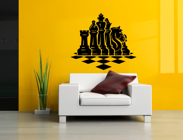 chess-sticker-chess-on-a-chessboard-logic-game-school-room-kids-room