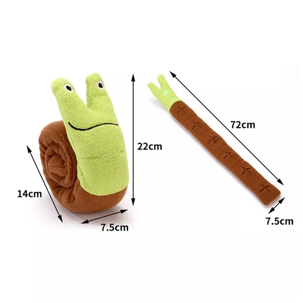 Snail Dog Sniffing Food Molar Plush Pet Chew Toys - Set of 1 - Inspire  Uplift