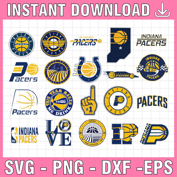 Indiana Pacers Logo SVG - Pacers SVG Cut Files - Inspire Uplift