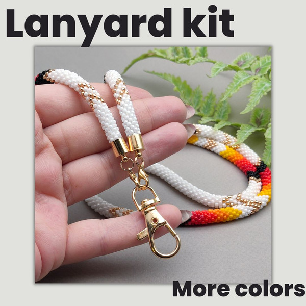 DIY kit lanyard, Bead crochet kit lanyard, Diy kit lanyard, - Inspire Uplift