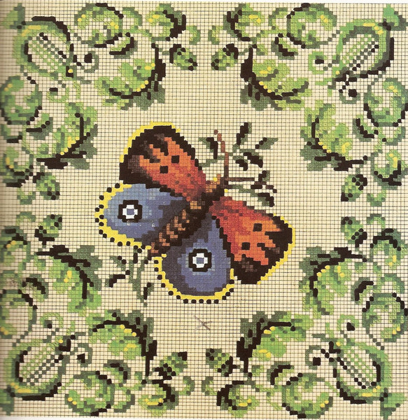 Vintage Cross Stitch Scheme Butterflies