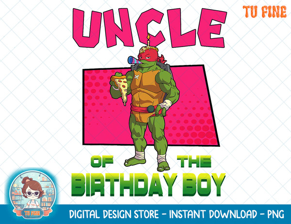 Mademark x Teenage Mutant Ninja Turtles - Mens Raphael Uncle of the Birthday Boy Pizza Theme Party T copy.jpg