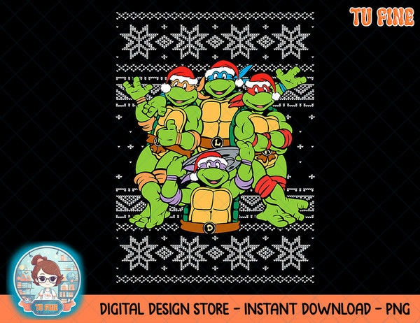 Teenage Mutant Ninja Turtles Retro Snowflake Group Tee-Shirt copy.jpg
