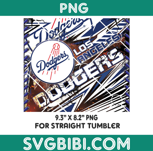 LA Dodgers SVG Tumbler Template Digital Download