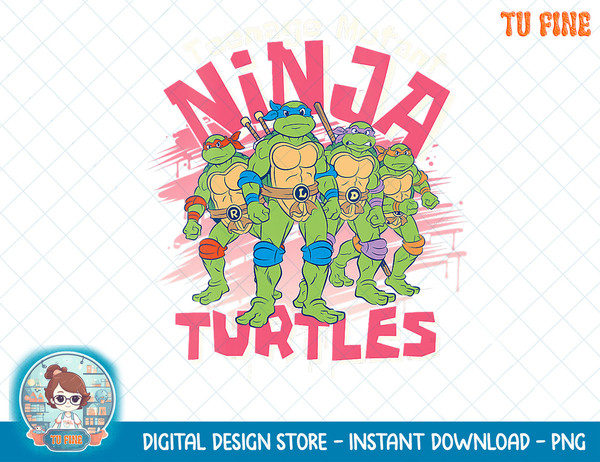 Womens Nickelodeon Teenage Mutant Ninja Turtles Paint Splash V-Neck T-Shirt copy.jpg