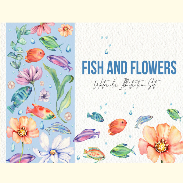 Fishes and Flowers Illustration Set_ 0.jpg
