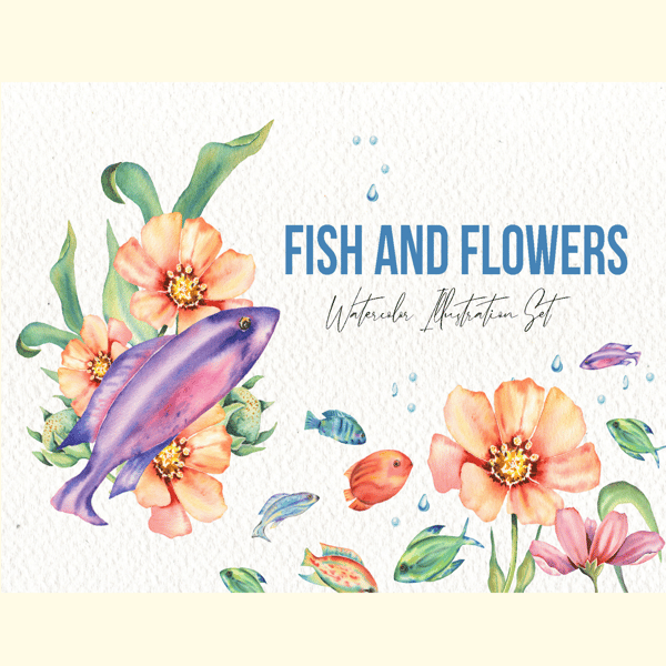 Fishes and Flowers Illustration Set_ 1.jpg
