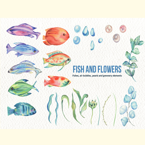 Fishes and Flowers Illustration Set_ 2.jpg