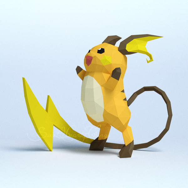 3d Papercraft Pokemon Eevee PDF SVG DXF Templates - Inspire Uplift
