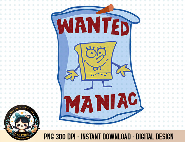Mademark x SpongeBob SquarePants - SpongeBob SquarePants - Wanted Maniac T-Shirt copy.jpg