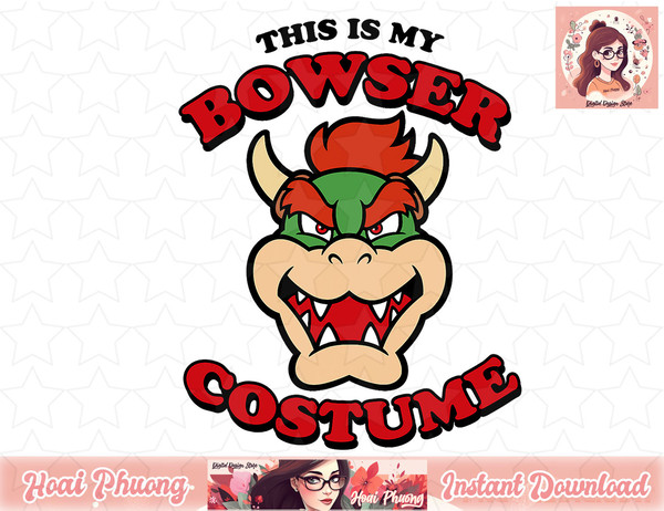 Nintendo Super Mario Bowser Costume Graphic PNG Sublimation - Inspire Uplift