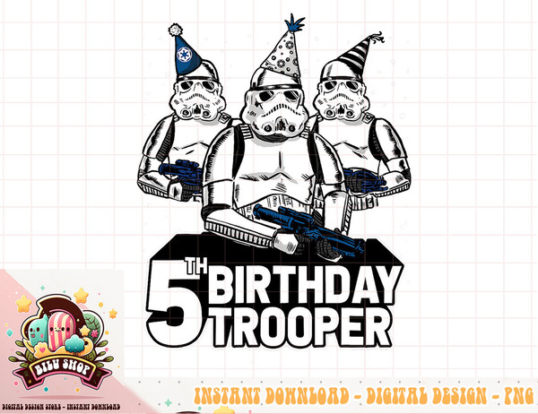 Star Wars Stormtrooper Party Hats Trio 5th Birthday Trooper T-Shirt copy.jpg