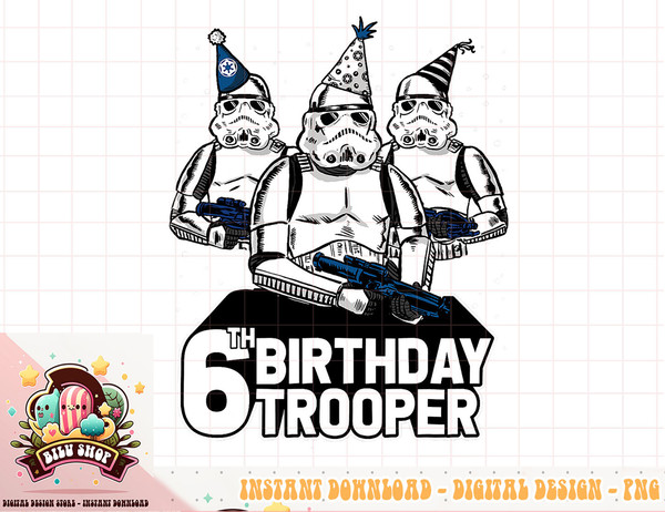 Star Wars Stormtrooper Party Hats Trio 6th Birthday Trooper T-Shirt copy.jpg