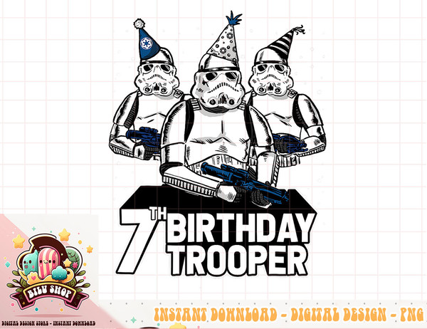 Star Wars Stormtrooper Party Hats Trio 7th Birthday Trooper T-Shirt copy.jpg